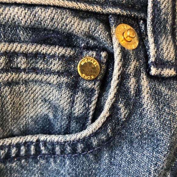 Michael Kors floral embroidery denim jeans - Picture 4 of 7